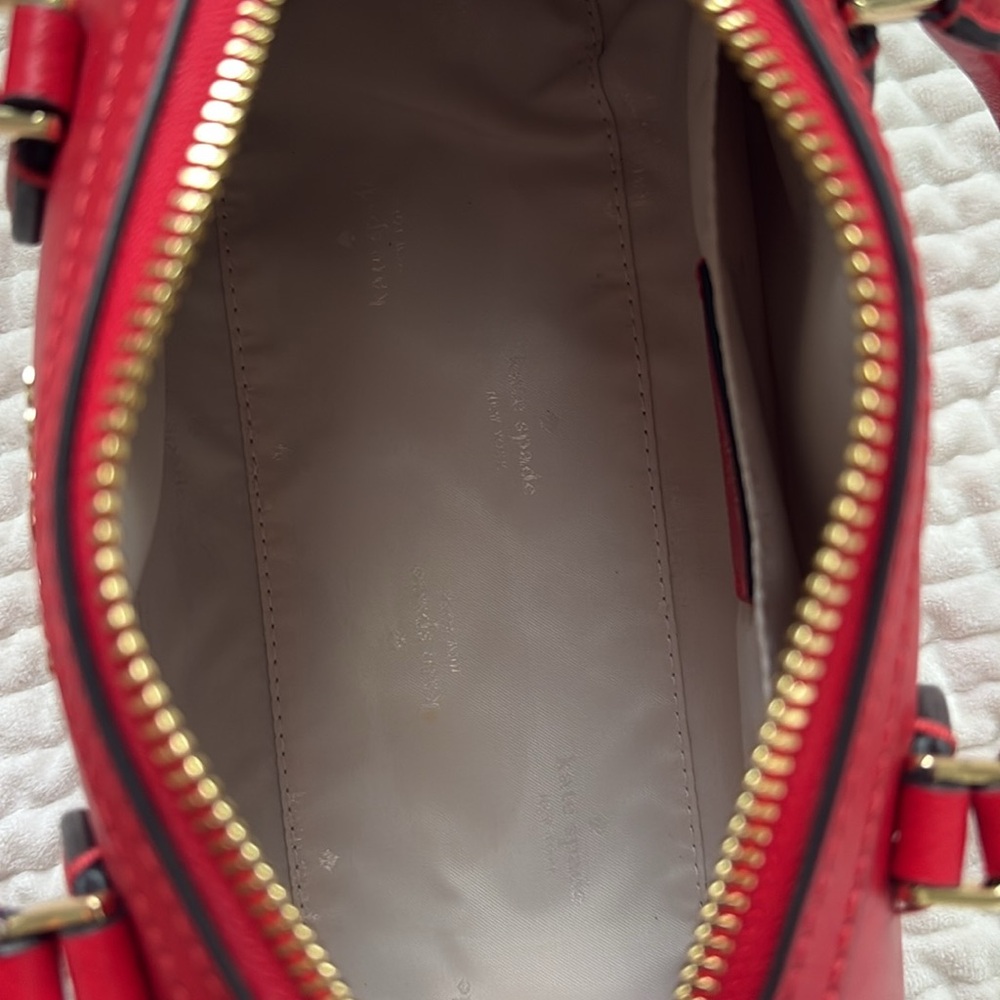 Kate Spade Madison Small Duffle Crossbody Bag in Ruby Red - Picture 8 of 8